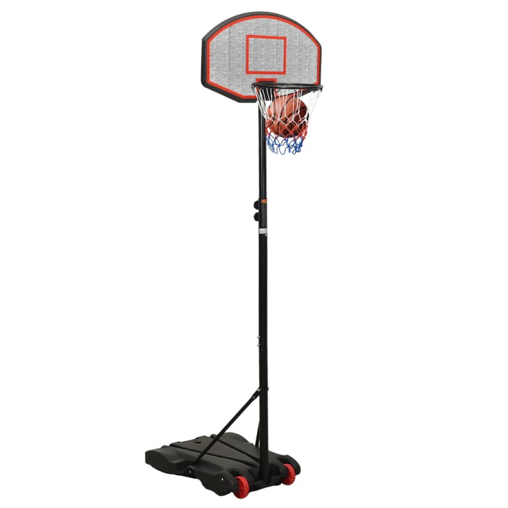 Basketkorg med stativ svart 216-250 cm polyeten