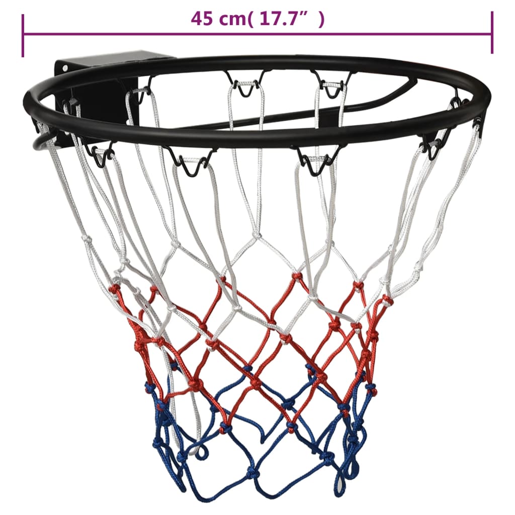 Basketring svart 45 cm stål