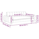 Barnsoffa gräddvit 90x53x30 cm konstläder