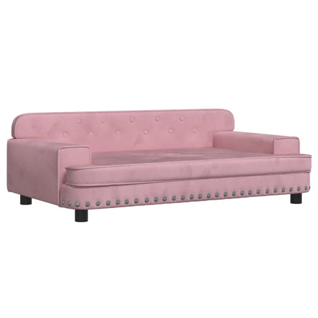 Barnsoffa rosa 90x53x30 cm sammet