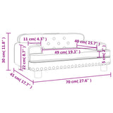 Barnsoffa brun 70x45x30 cm sammet