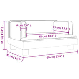 Barnsoffa svart 60x40x30 cm konstläder