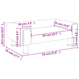 Barnsoffa svart 70x45x26,5 cm sammet