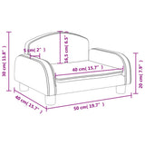 Barnsoffa gräddvit 50x40x30 cm tyg