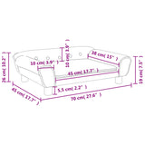 Barnsoffa rosa 70x45x26 cm sammet