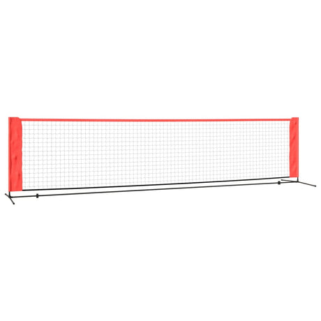 Tennisnet sort og rød 400x100x87 cm polyester