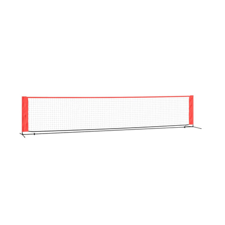 Tennisnet sort og rød 500x100x87 cm polyester