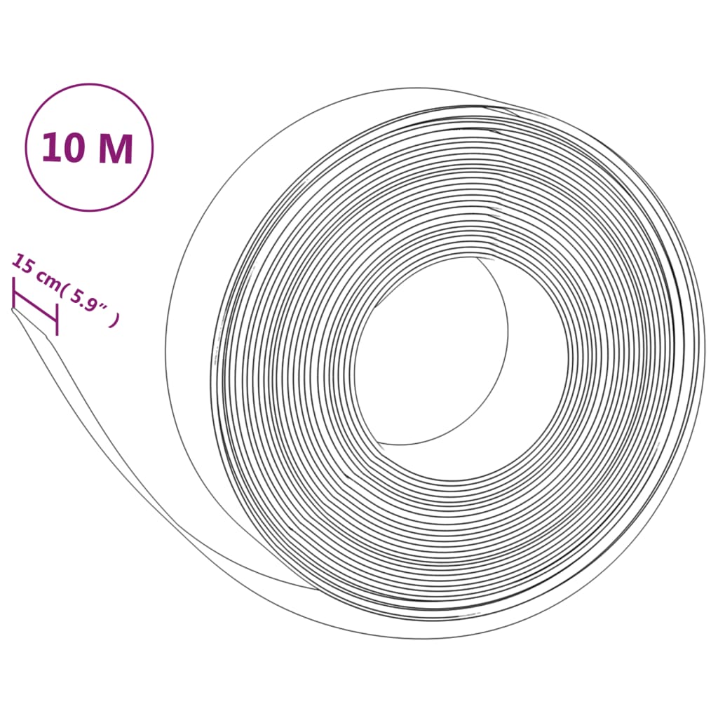 Rabattkant grå 2 st 10 m 15 cm polyeten