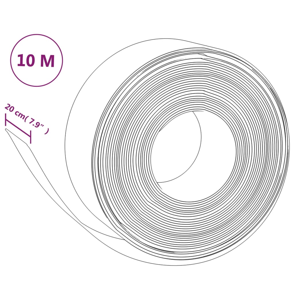 Rabattkant svart 2 st 10 m 20 cm polyeten