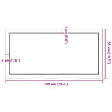 Bänkskiva för badrum 100x50x(2-4) cm obehandlat massivt trä