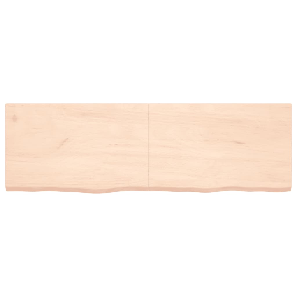 Bänkskiva för badrum 160x50x(2-4) cm obehandlat massivt trä