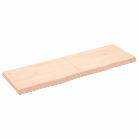 Bänkskiva för badrum 160x50x(2-6) cm obehandlat massivt trä