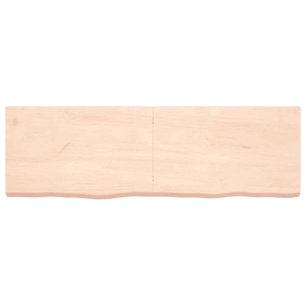 Bänkskiva för badrum 160x50x(2-6) cm obehandlat massivt trä