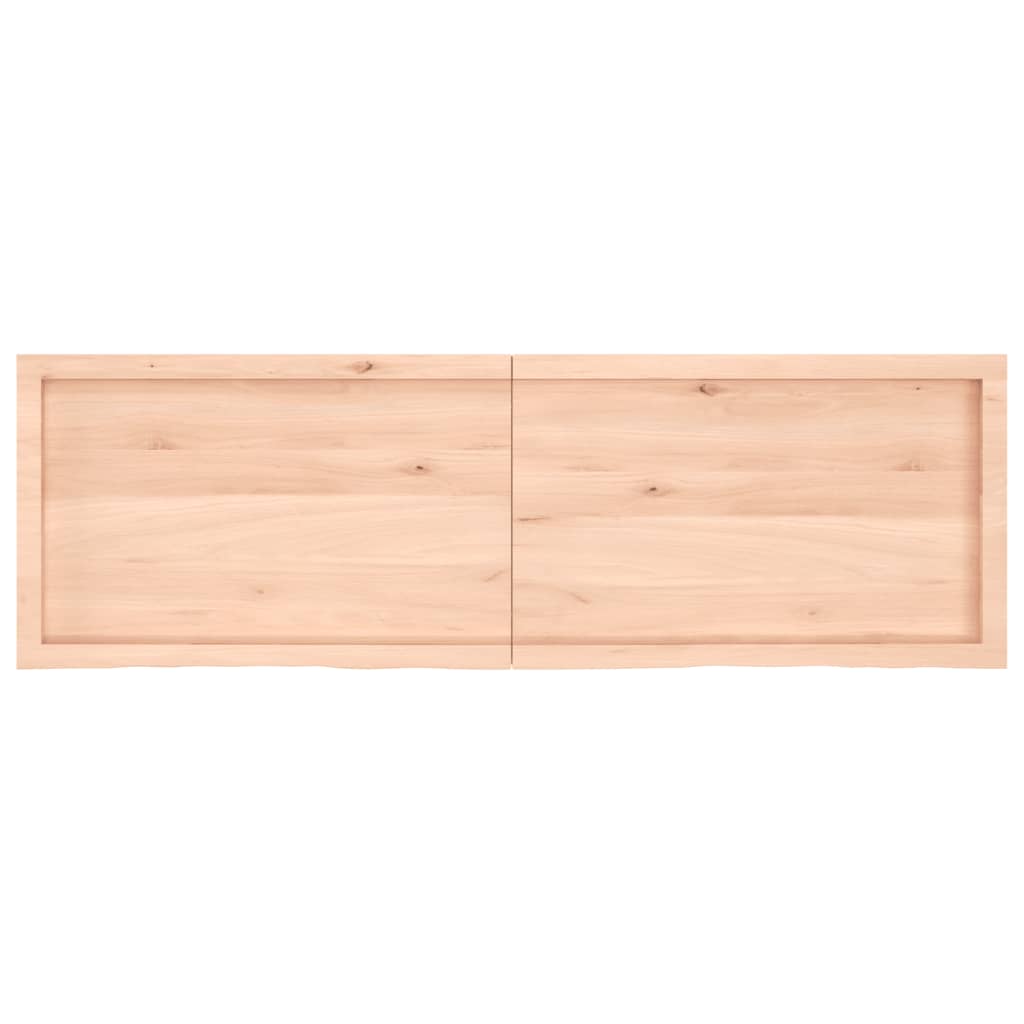 Bänkskiva för badrum 160x50x(2-6) cm obehandlat massivt trä