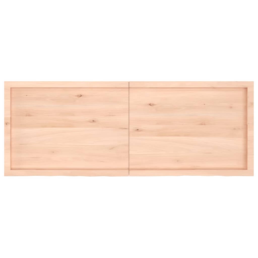 Bänkskiva för badrum 160x60x(2-4) cm obehandlat massivt trä