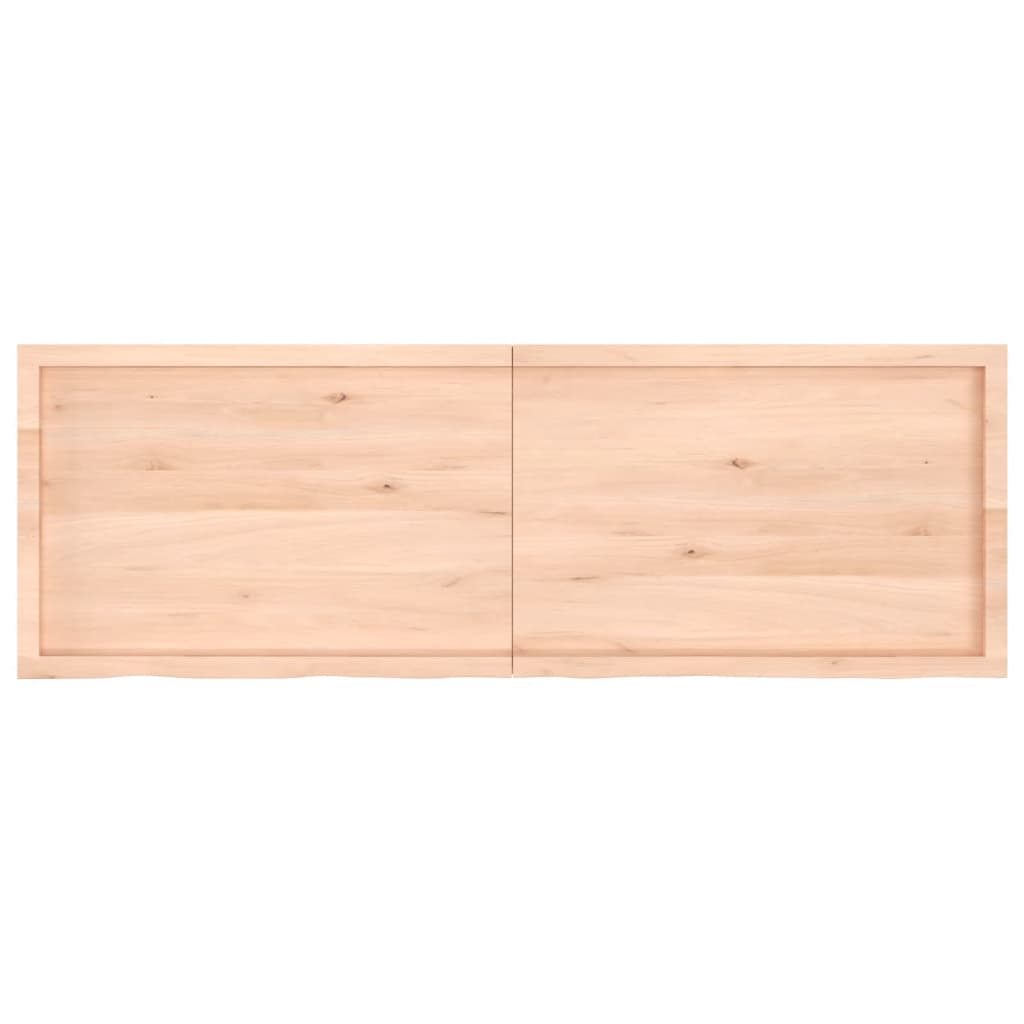 Bänkskiva för badrum 180x60x(2-6) cm obehandlat massivt trä