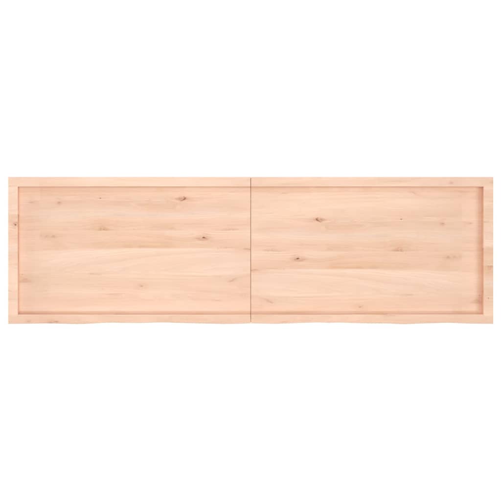 Bänkskiva för badrum 200x60x(2-4) cm obehandlat massivt trä