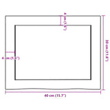 Bänkskiva badrum ljusbrun 40x30x(2-4) cm behandlat massivt trä