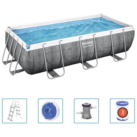 Bestway Pool Power Steel med tillbehör 404x201x100 cm