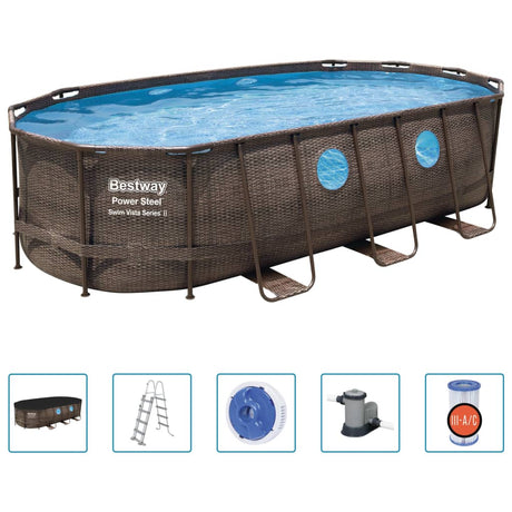 Bestway Pool Power Steel Swim Vista Series set 549x274x122 cm