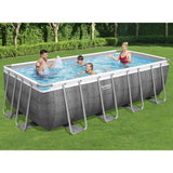 Bestway Pool Power Steel med tillbehör rektangulär 488x244x122 cm