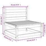 Trädgårdssoffa utan armstöd 3 st vaxbrun 70x70x67cm massiv furu