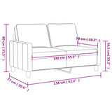 2-sitssoffa vinröd 140 cm sammet