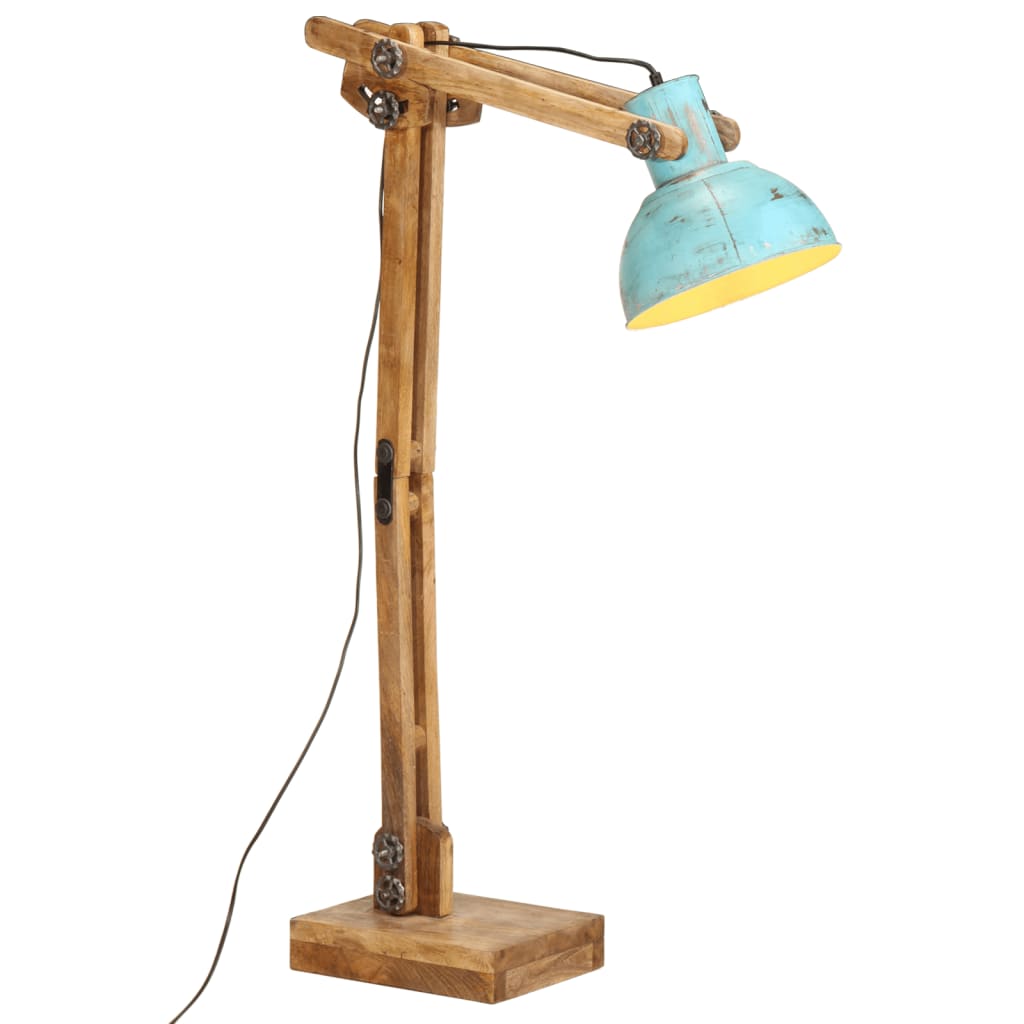 Golvlampa 25 W nött blå 33x25x130-150 cm E27