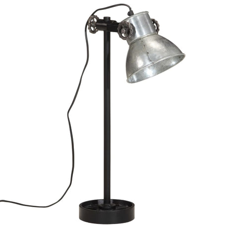 Skrivbordslampa 25W vintage silver 15x15x55 cm E27