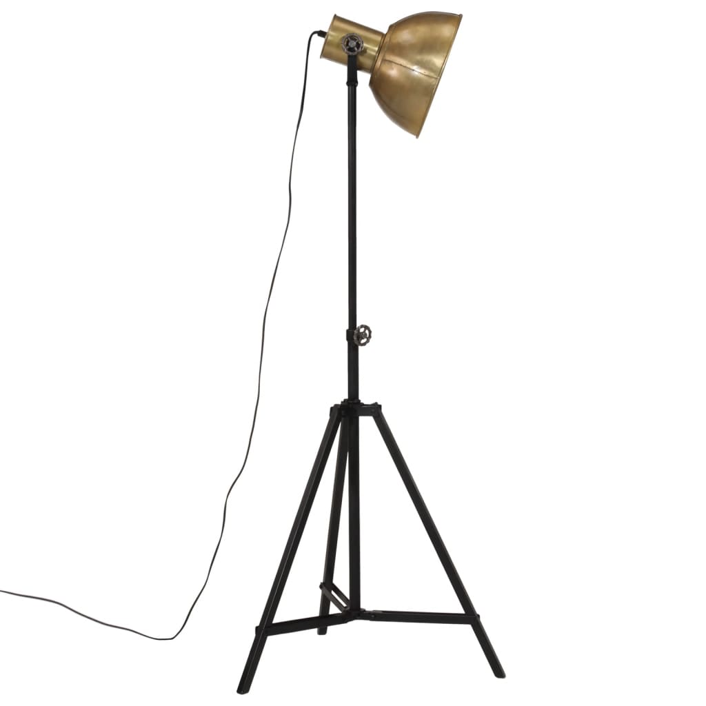 Golvlampa 25 W antik mässing 61x61x90/150 cm E27