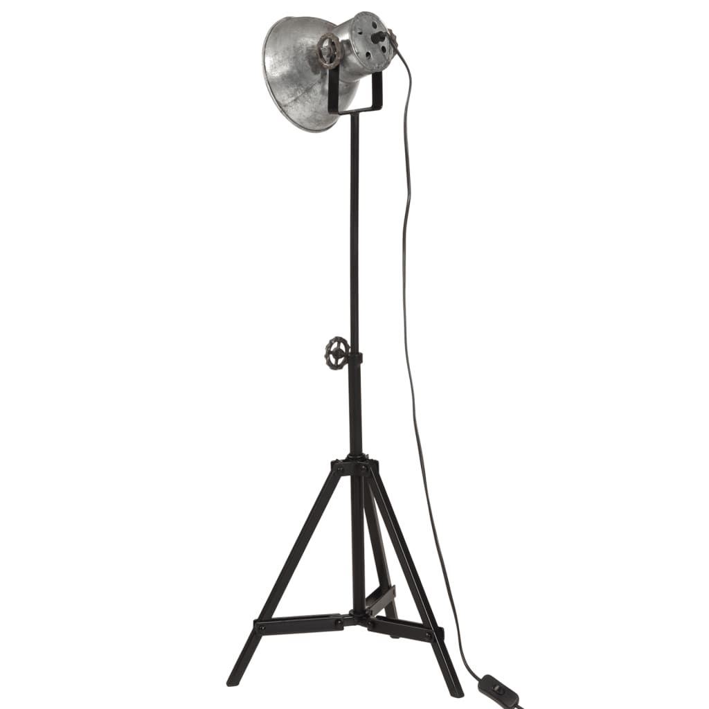 Golvlampa 25 W vintage silver 35x35x65/95 cm E27