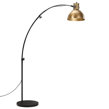 Golvlampa 25 W antik mässing 150 cm E27