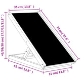 Hundramp grå 70x35 cm massiv gran