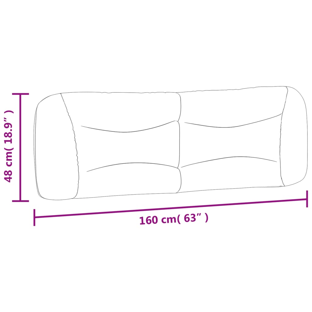 Dyna til hovedgavel sort 160 cm konstläder