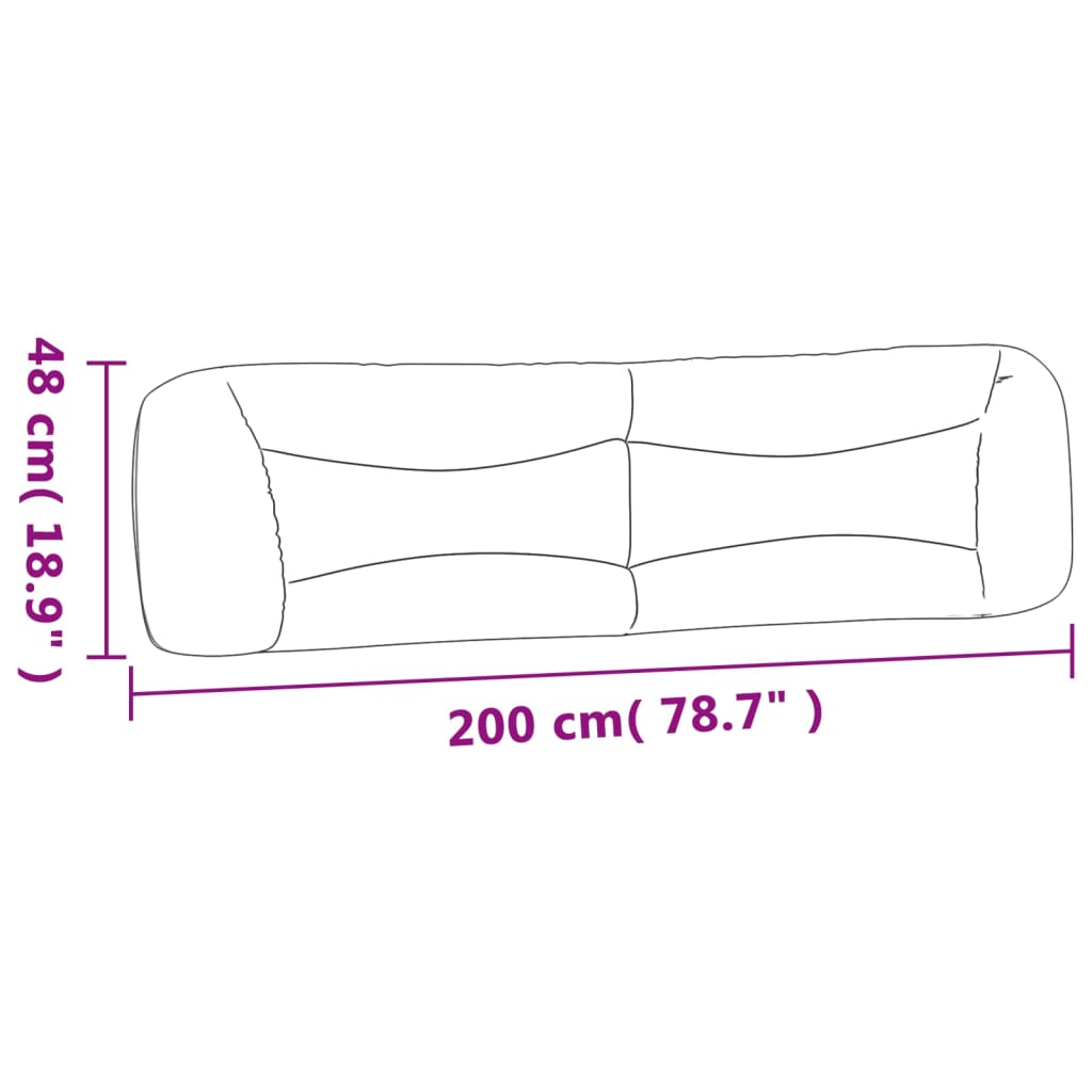 Dyna til hovedgavel sort 200 cm tyg