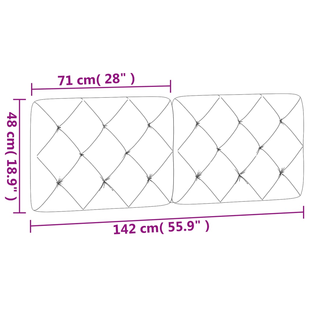 Dyna till huvudgavel ljusgrå 140 cm sammet