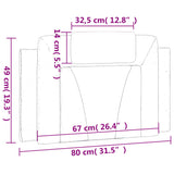 Dyna till huvudgavel vit 80 cm konstläder