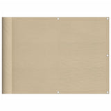 Balkongskärm beige 75x700 cm 100% polyester oxford