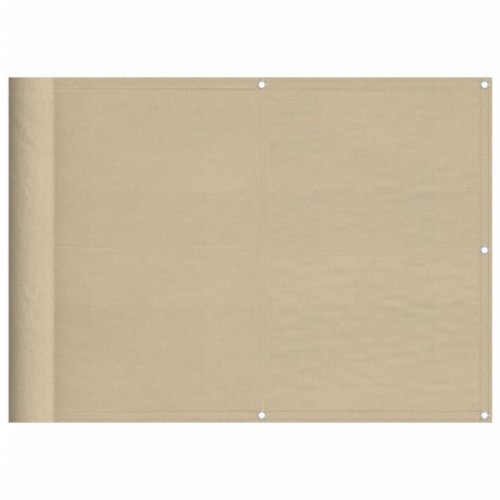 Balkongskärm beige 75x700 cm 100% polyester oxford