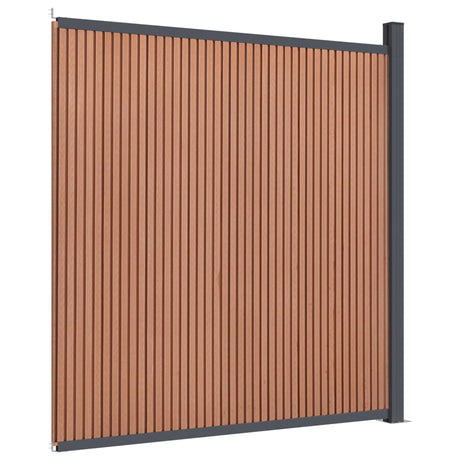 Staketpanel WPC brun 173x186 cm