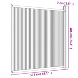 Staketpanel WPC brun 173x186 cm