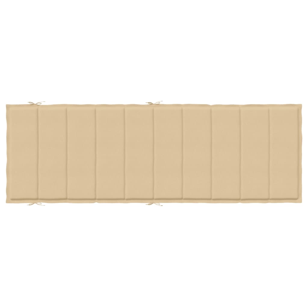 Solsängsdyna melerad beige 186x58x3 cm tyg