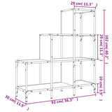 Bokhylla sonoma-ek 92x30x102 cm konstruerat trä och metall