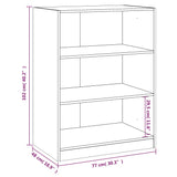 Garderob rökfärgad ek 77x48x102 cm konstruerat trä