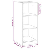 Garderob sort 48x41x102 cm konstrueret træ