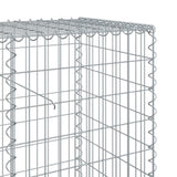 Gabionkorg med skydd 300x50x100 cm galvaniserat järn