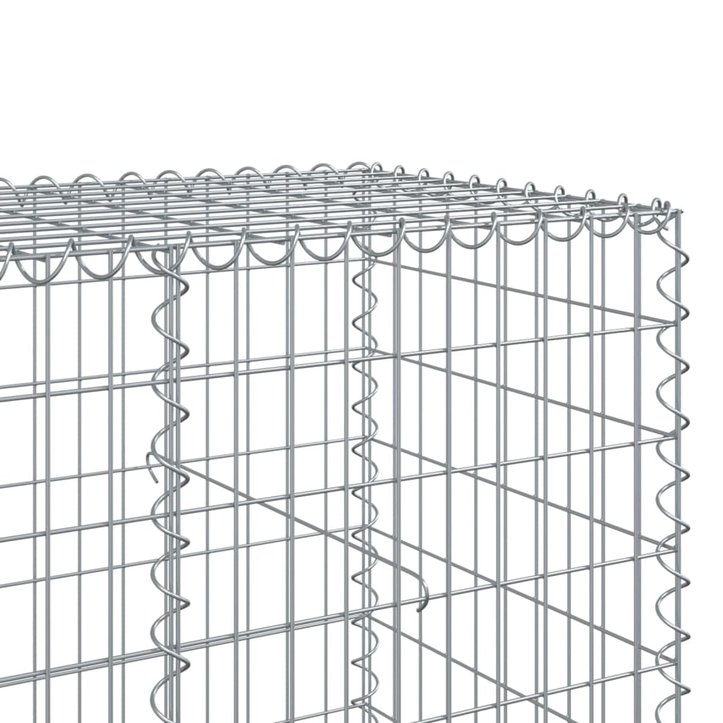 Gabionkorg med skydd 500x100x100 cm galvaniserat järn