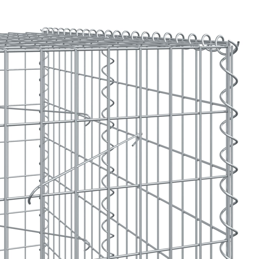 Gabionkorg med skydd 550x100x200 cm galvaniserat järn