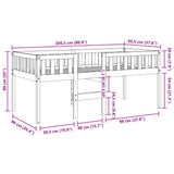 Barnsäng utan madrass 90x200 cm massiv furu