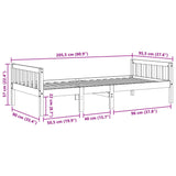 Barnsäng utan madrass 90x200 cm massiv furu